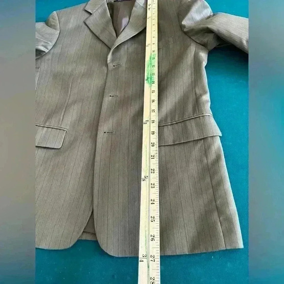 Michael Michael Kors brownish Gray‎ 2 piece Suit size 16R NWOT saddle pinstriped - Picture 10 of 14